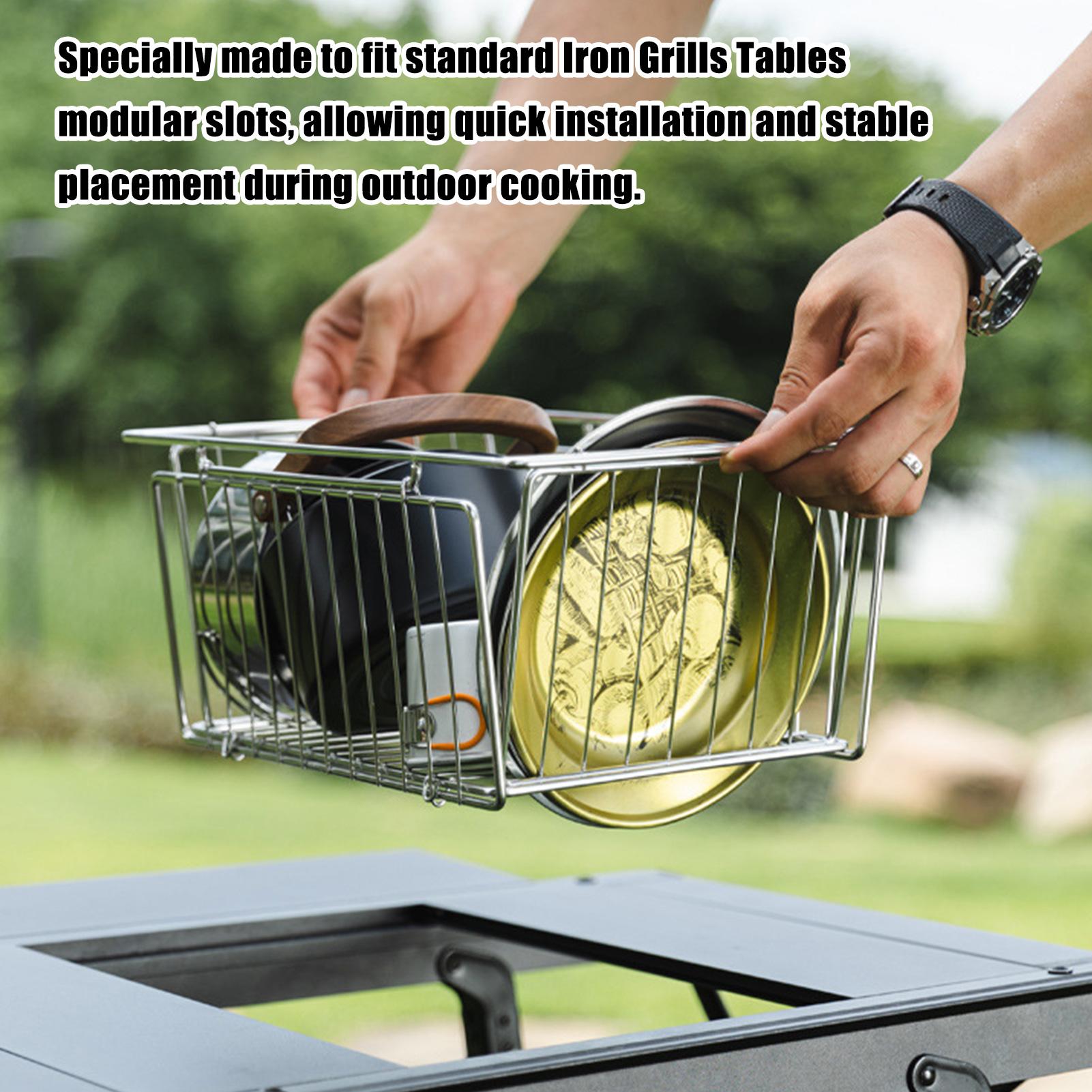 キャンプテーブルバスケット金属製折りたたみグリルアクセサリー - Camp Table Folding のレビューと価格