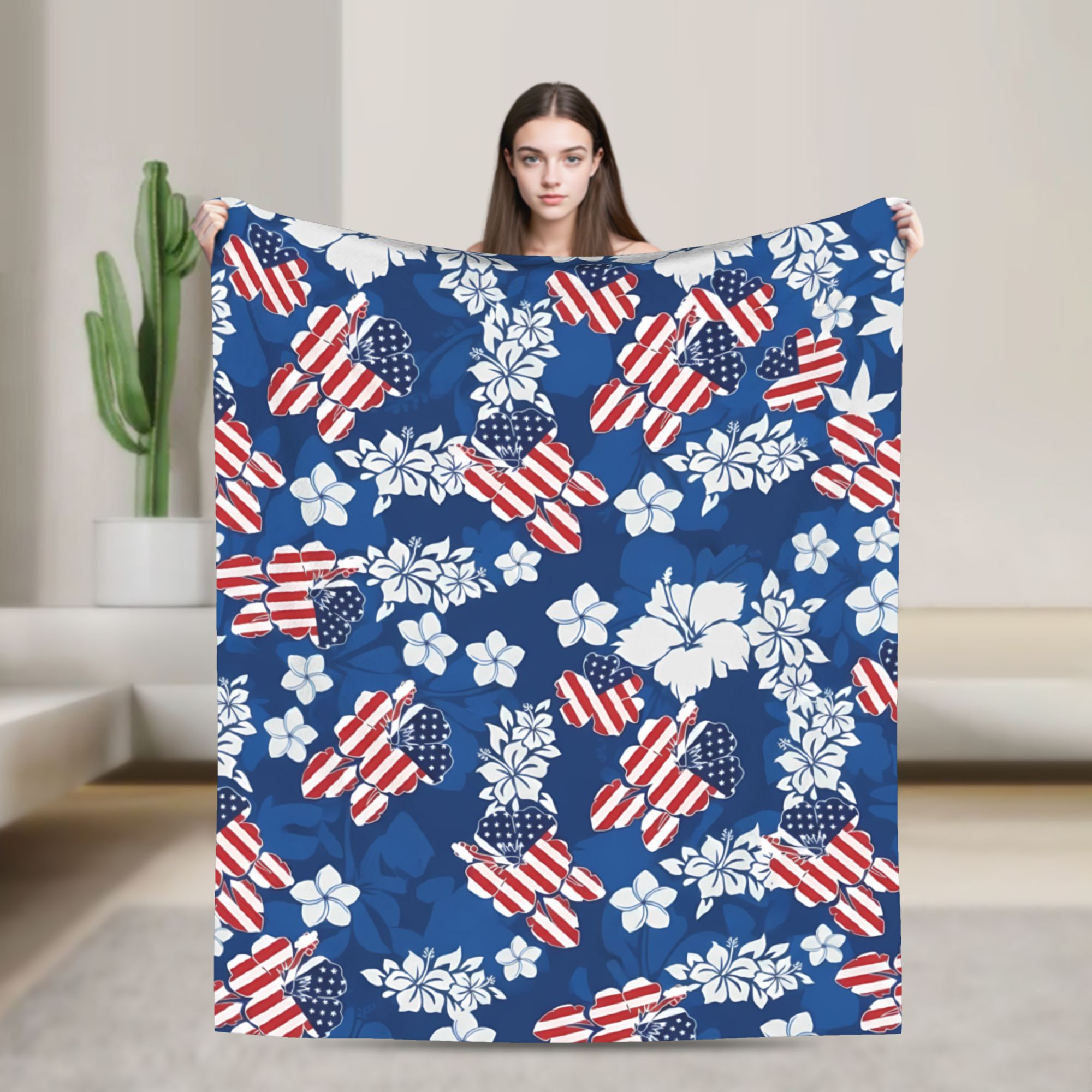 7月4日アメリカ合衆国温かいソフトブランケットキャンプ用プラ - Outdoor Camping Usa のレビューと価格